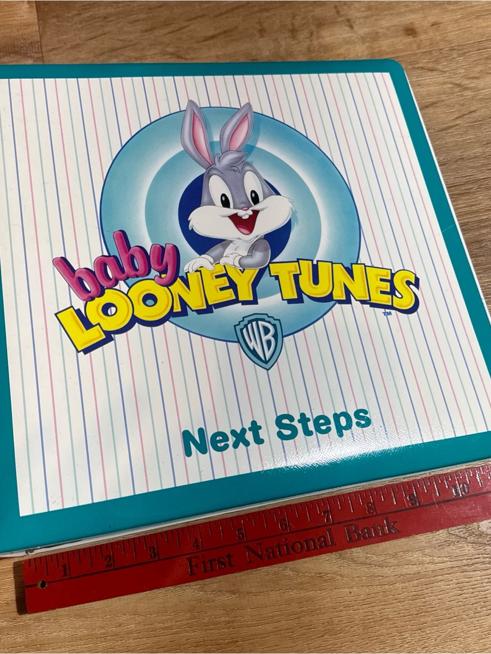 Looney Tunes 3 Ring Zipper Binder 1998 Toon Bugs Bunny Baby Pictures Safe Keep